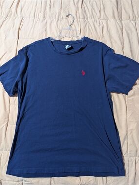 U.S. Polo Assn. Navy Short-Sleeve Crew T-Shirt with Red Logo